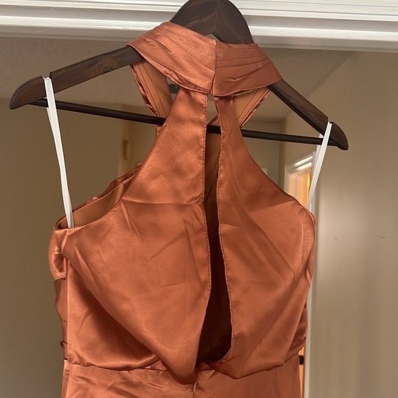 Gold/brass/champagne bridesmaid dress size 2 - Picture 4 of 5